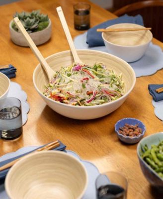 Lexa Collection 14 inch Bamboo Salad Bowl 