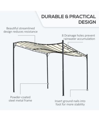 10' x 10' Outdoor Pergola Gazebo, Canopy w/ Drain Holes,