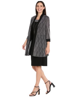 Petite Cocktail Jacket Dress with Detachable Necklace