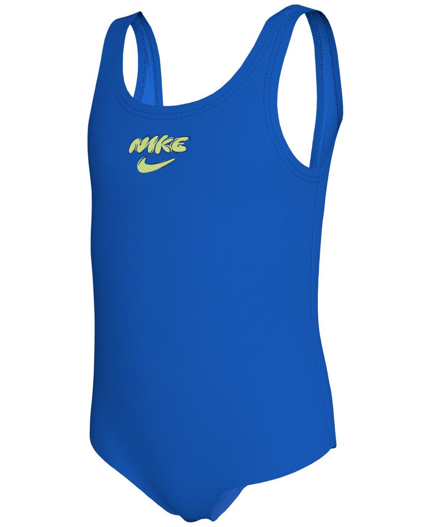 Купальник U-Back, цветочный принт — Nike, цвет: Синий — фото 3