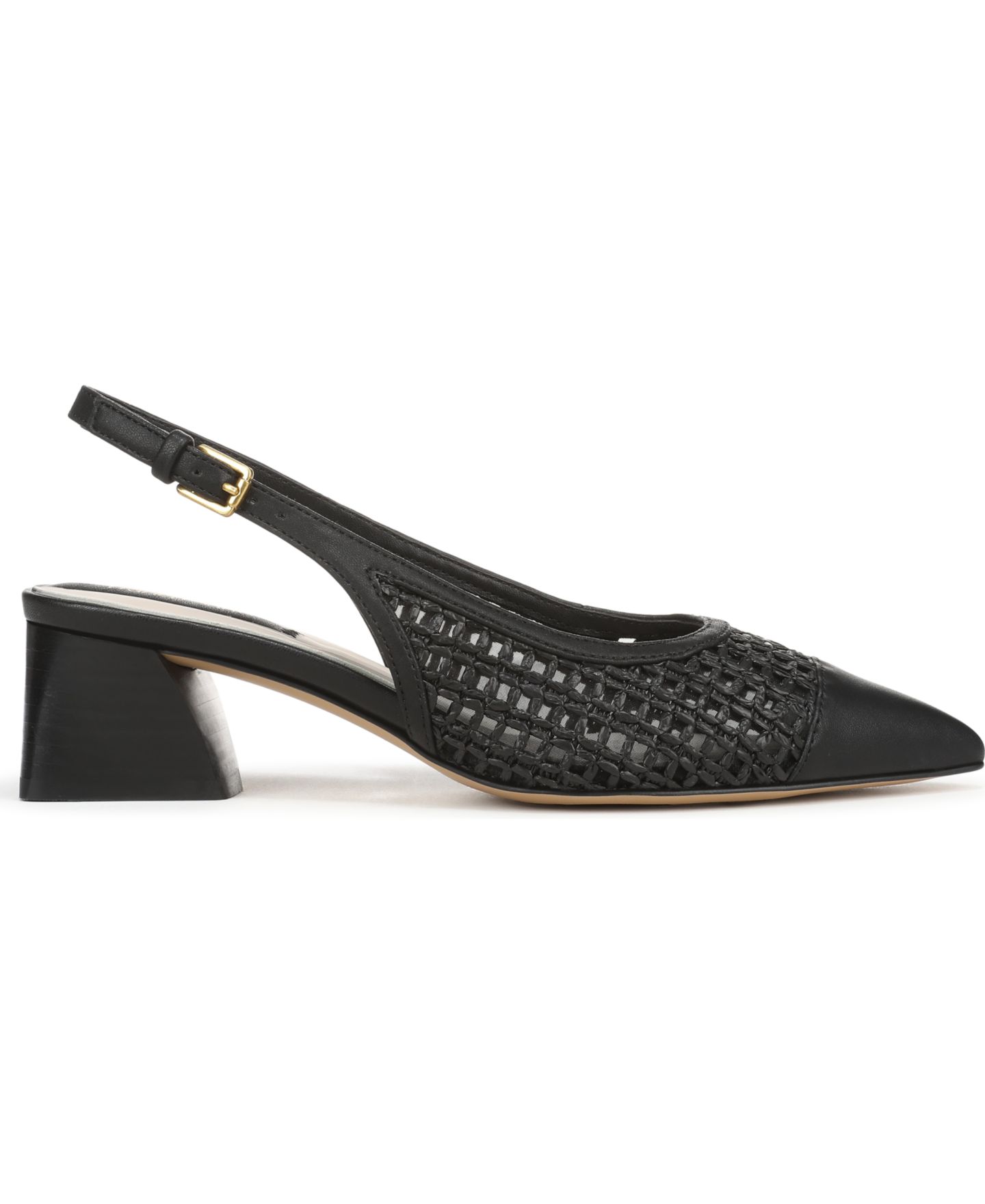 Женские туфли Franco Sarto Racer Pointed Toe Slingback, цвет: Чёрная искусственная кожа — фото 2