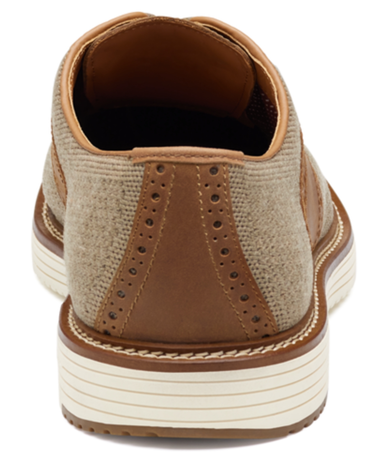 Johnston & Murphy Upton Knit Saddle Shoe In Brown