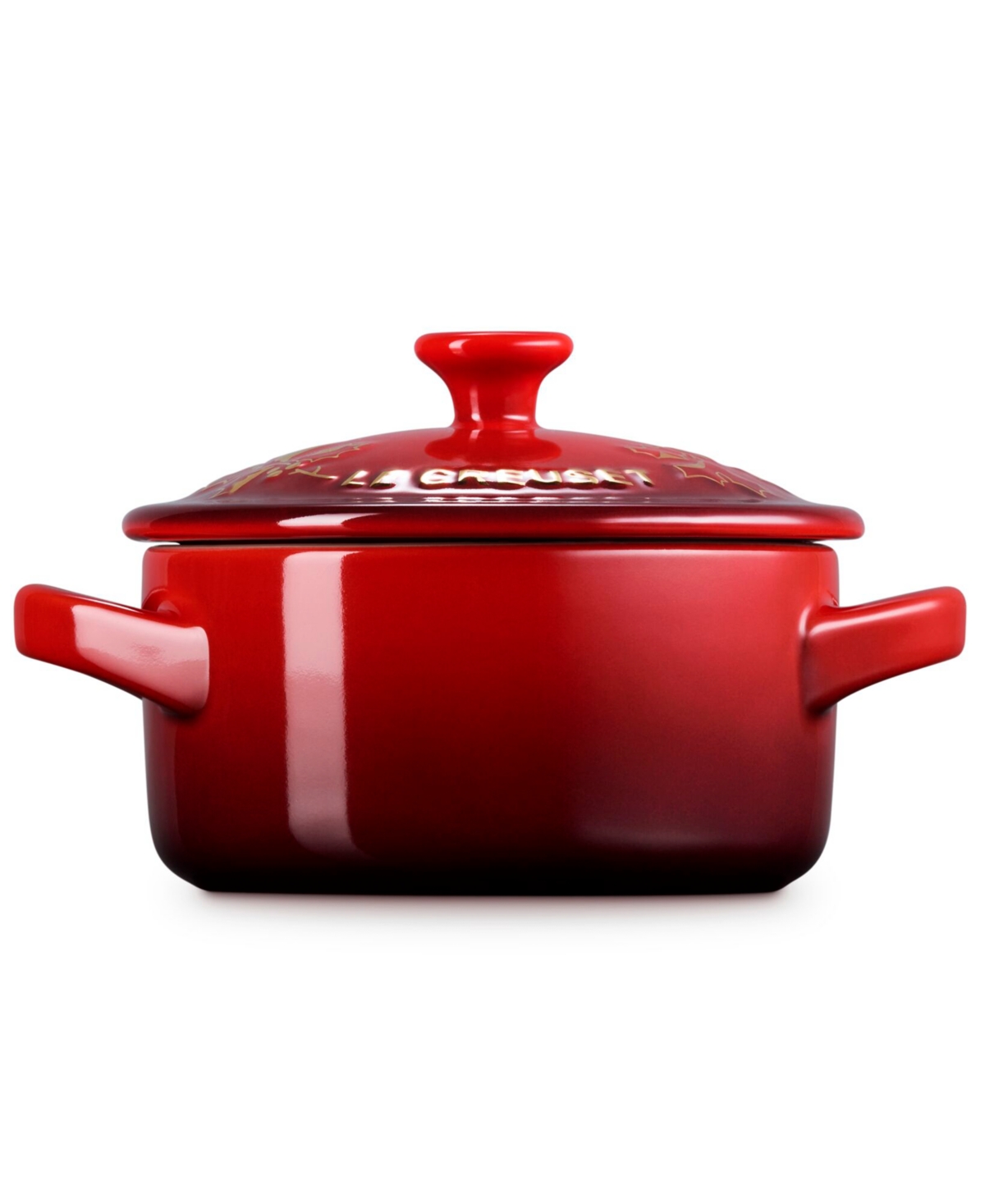 Le Creuset Stoneware Holly Collection 8 oz. Mini Cocotte