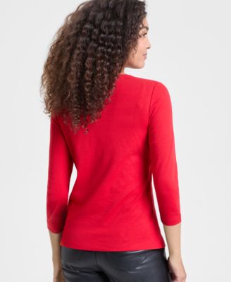 Petite Scoop Neck Top, Macy's Exclusive