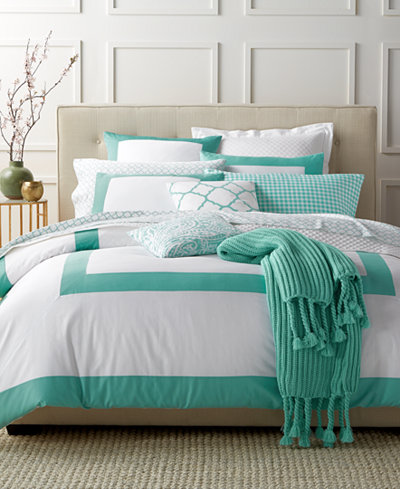 Charter Club Damask Designs Colorblock Teal Bedding Collection, Only at Macy's