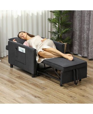 3-in-1 Convertible Chair Bed, Adjustable Sleeper Chair