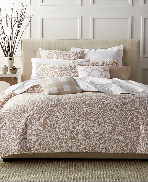Charter Club CLOSEOUT! Paisley Taupe Bedding Collection, Created for