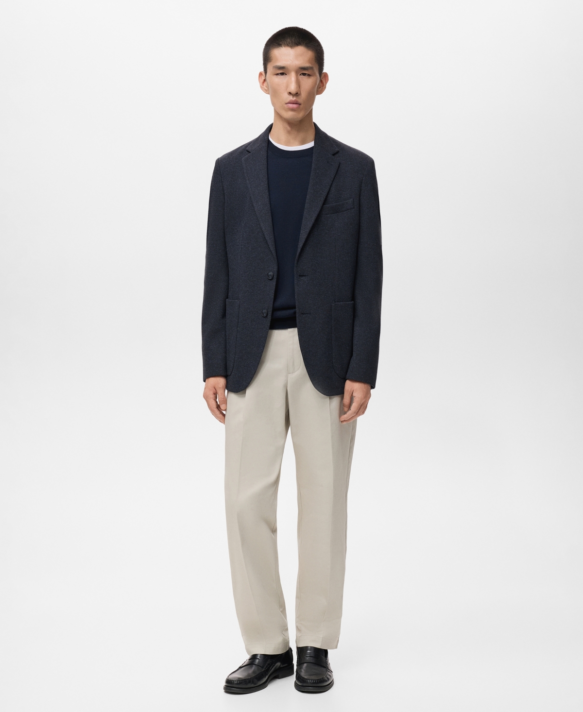 Mango Men's Slim-Fit Herringbone Tailored Jacket