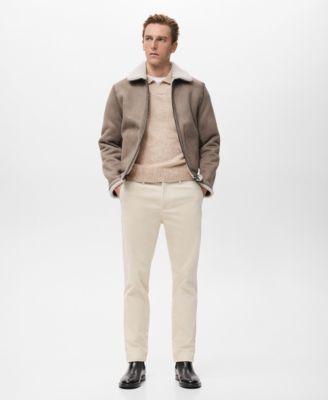 Men's Sheepskin Details Double Face Jacket