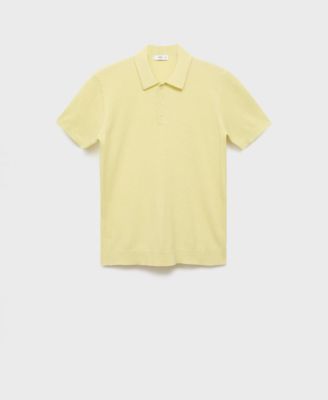 Men's Structured Knitted Slim-Fit Polo Shirt