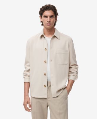 MANGO - Men's Regular Fit Flannel Overshirt