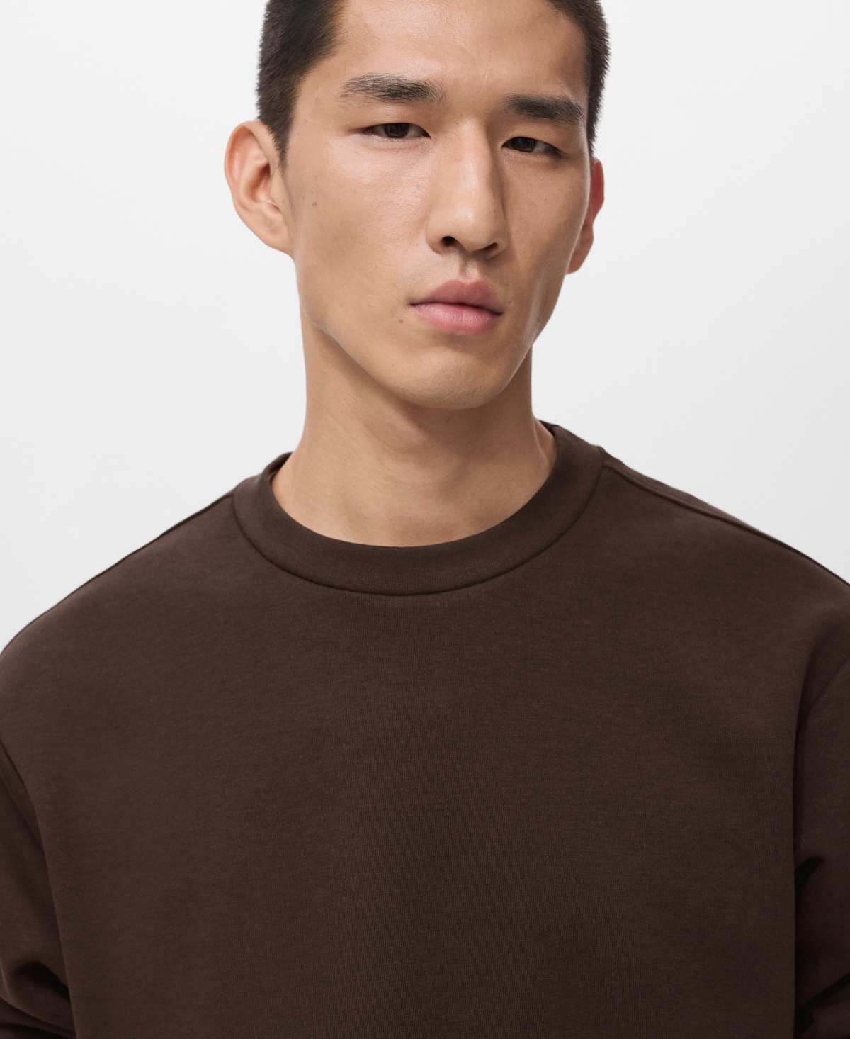 Mango Men's Regular-fit Cotton Sweatshirt In Brown