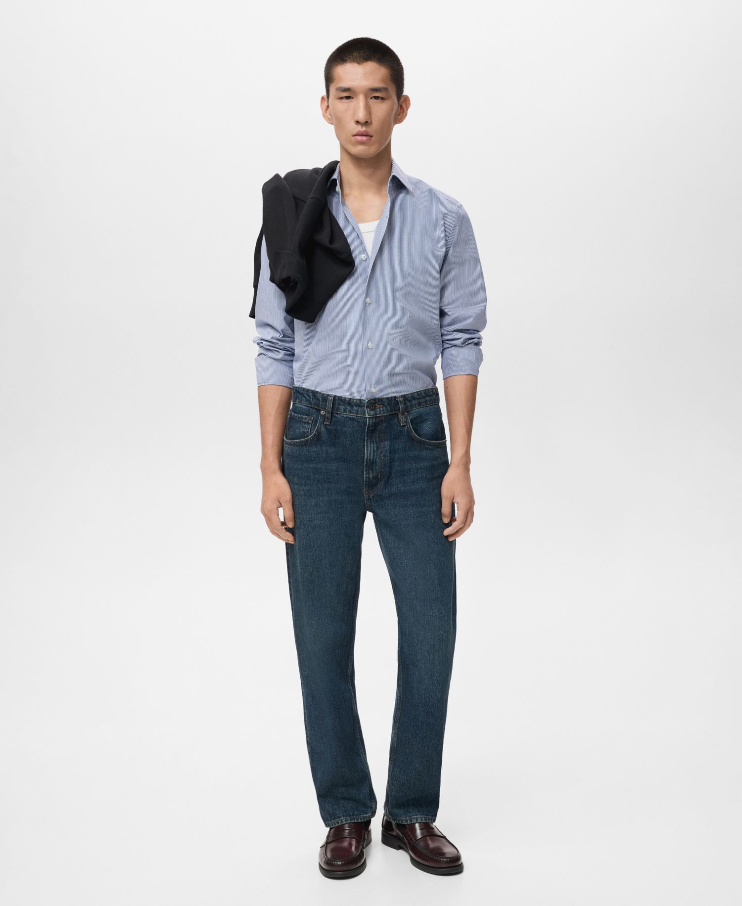 Men's Cotton Striped Slim-Fit Shirt