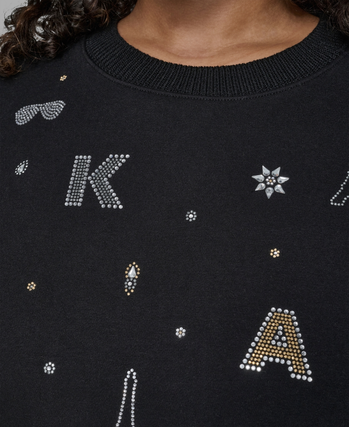 Karl Lagerfeld Plus Size Knit Long-sleeve Sweater In Multi