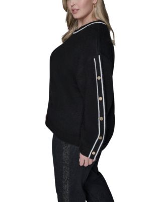 Women's Plus Size Crew Neck Pull-On Sweater