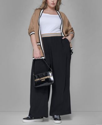 KARL LAGERFELD PARIS - Plus Size Wide Leg Pants