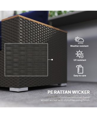 3-Seater Outdoor Sofa w/ Thick Cushions, Patio Couch,