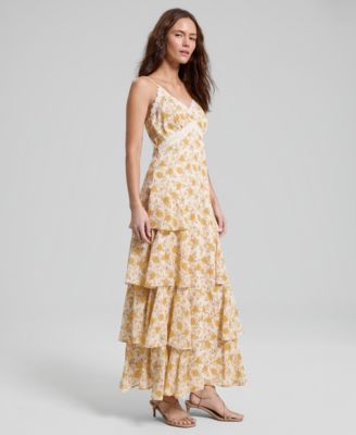 Women's Ruffled Lace-Trim Maxi Dress, Macy's Exclusive