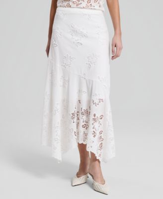 Women's Embroidered Handkerchief-Hem Maxi Skirt, Macy's Exclusive