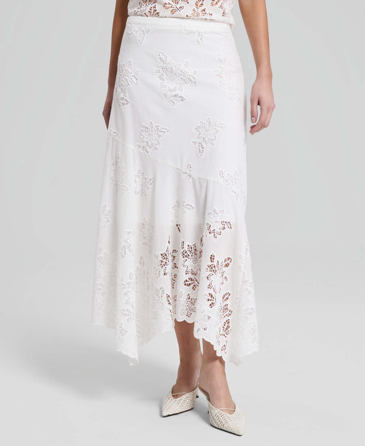 And Now This Women's Embroidered Handkerchief-Hem Maxi Skirt, Macy's Exclusive