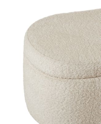 Bailey 48"W Boucl&eacute; Flip Top Storage Bench