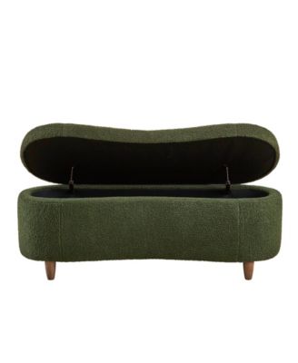 Bailey 48"W Boucl&eacute; Flip Top Storage Bench