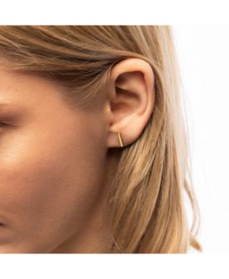 Bar Stud Plain Earrings Sterling Silver