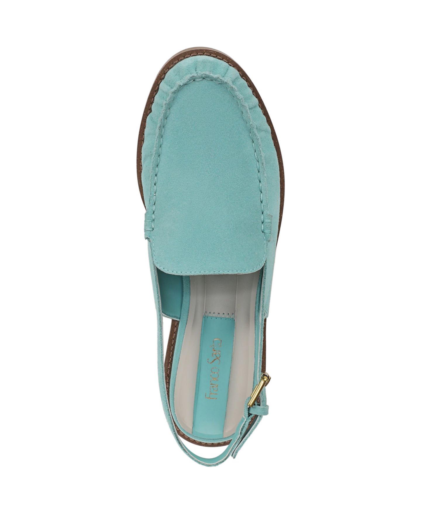 Женские туфли Franco Sarto Sully Round Toe Slingback, цвет: Аквамариновый кожаный — фото 4