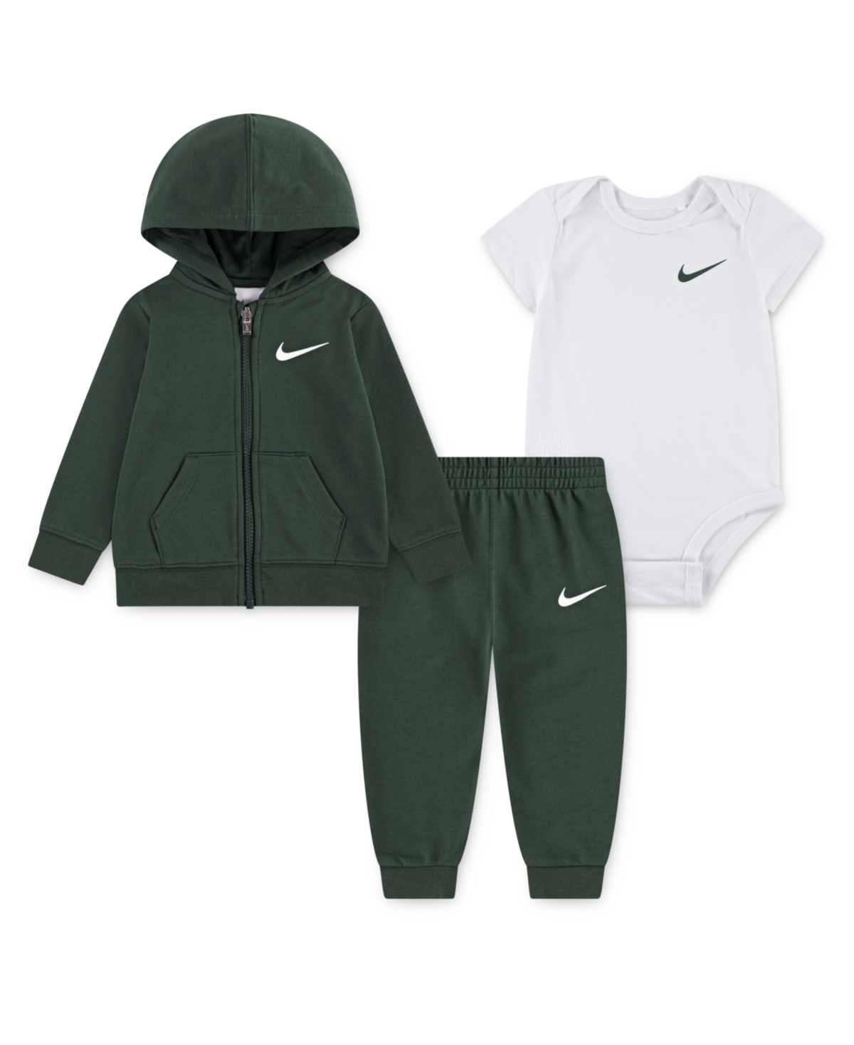 Nike Baby Boys Bodysuit, Hoodie, and Pants, 3-Piece Set