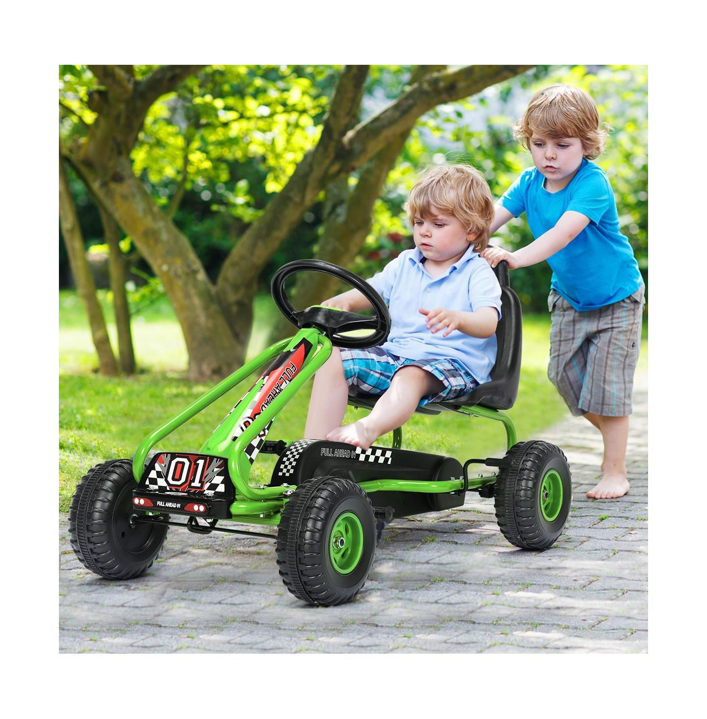 Детская игрушка SUGIFT Pedal-Powered Ride-On Car with Adjustable Seat, 66-lb. Capacity, Ages 3-6, цвет: Зелёный — фото 2