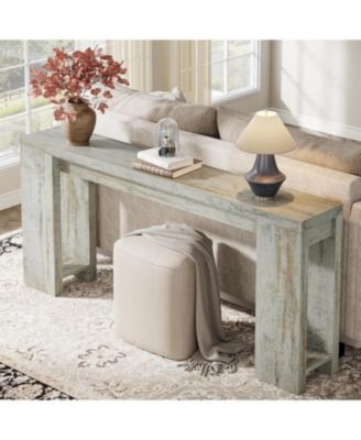 70.9-Inch Extra Long Console Table, Farmhouse Wood Sofa Table Behind Couch, Narrow Entryway Accent Table