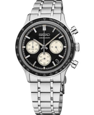 Seiko Men's Essentials Silver Stainless Steel Bracelet Watch, 38.7
