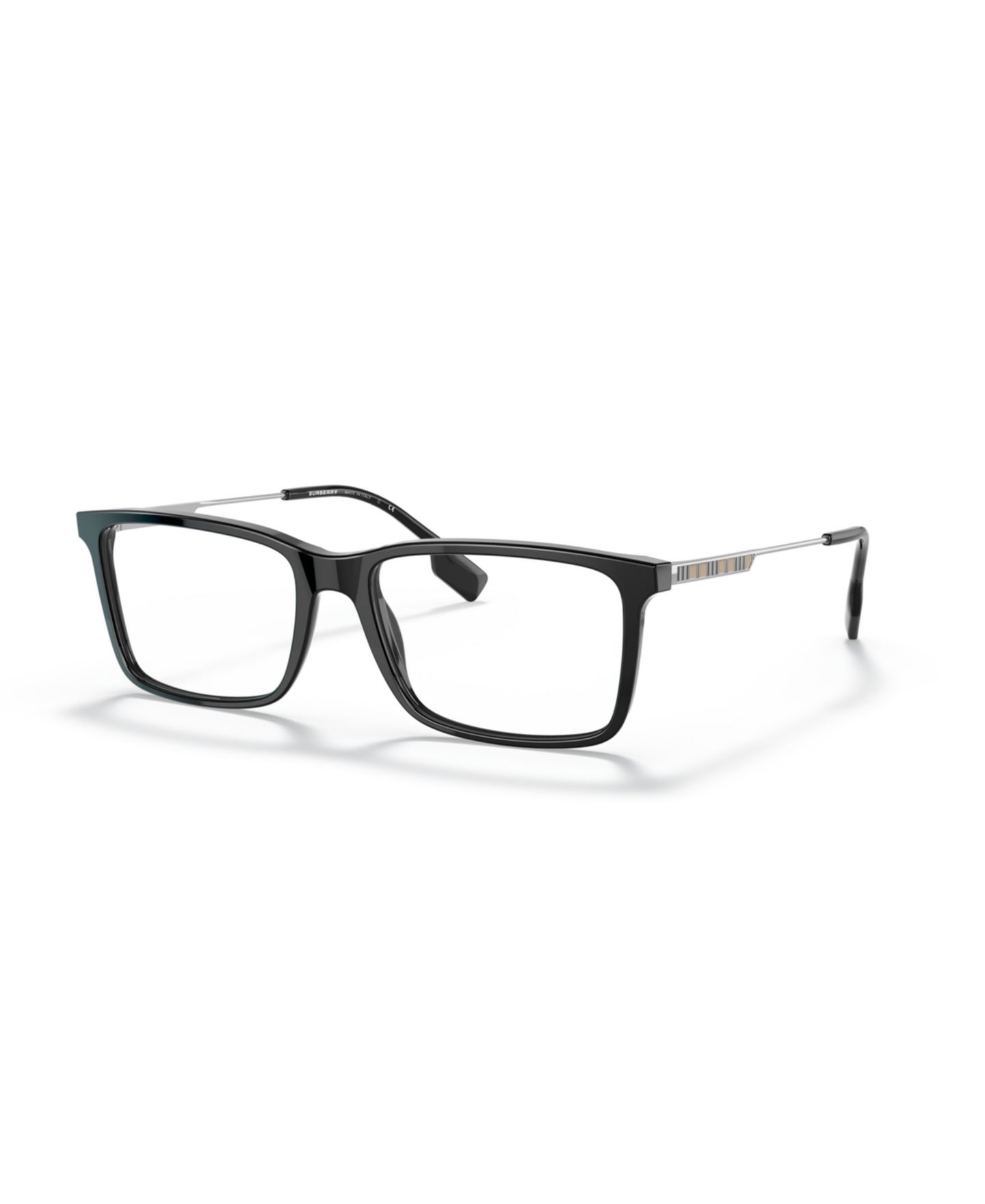 Мужские очки Burberry Man Rectangle Plastic BE2339 Harrington Eyeglasses, цвет: Серый — фото 5