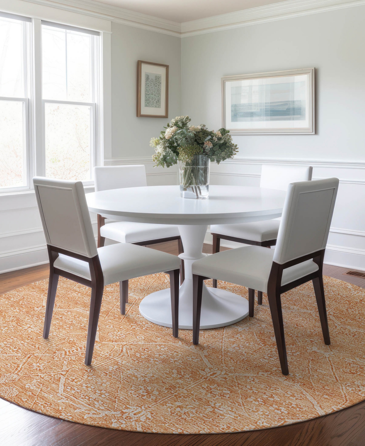 Dalyn Solace Sl12 8'x8' Round Area Rug In Orange