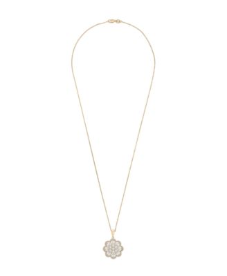 Diamond Round & Baguette 18" Pendant Necklace (1 ct. t.w.) in 14k White Gold or 14k Yellow Gold