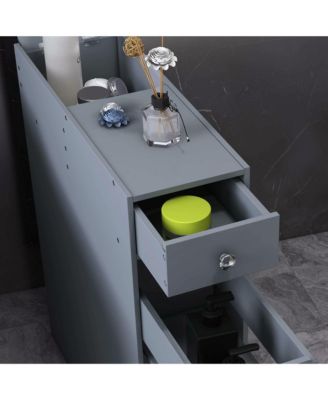 Wooden Narrow Modern Bathroom Furniture Cabinet,