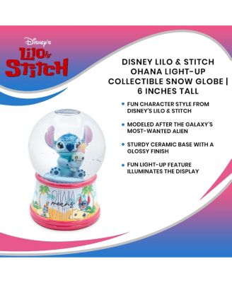Disney Lilo & Stitch Ohana Light-Up Collectible Snow Globe | 6 Inches Tall