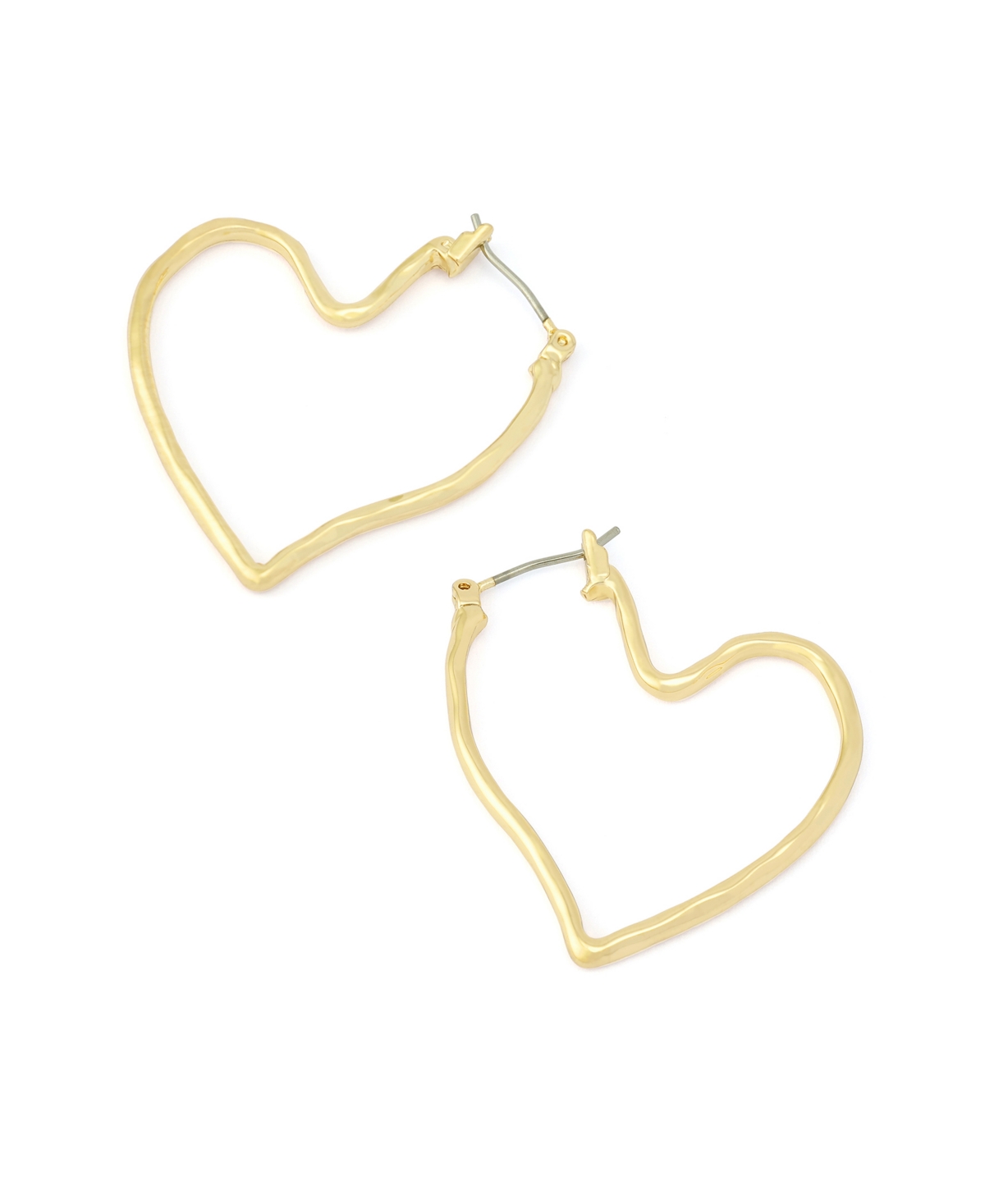 Robert Lee Morris Soho Gold Heart Hoop Earrings In Gold