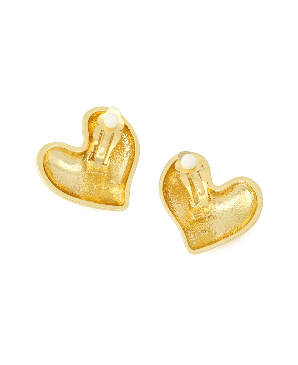 Robert Lee Morris Soho Gold Heart Clip-on Earrings In Gold