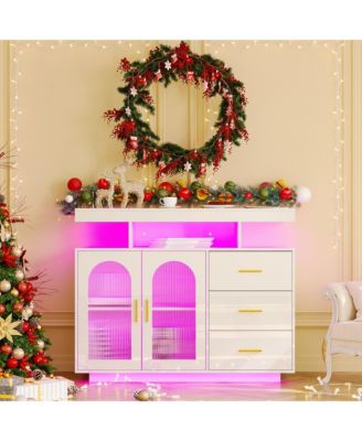 Buffet Cabinet with Wireless Charging & Motion Sensor