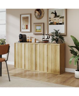 31.5" Modern Fluted Sideboard with Storage, Accent Cabinet