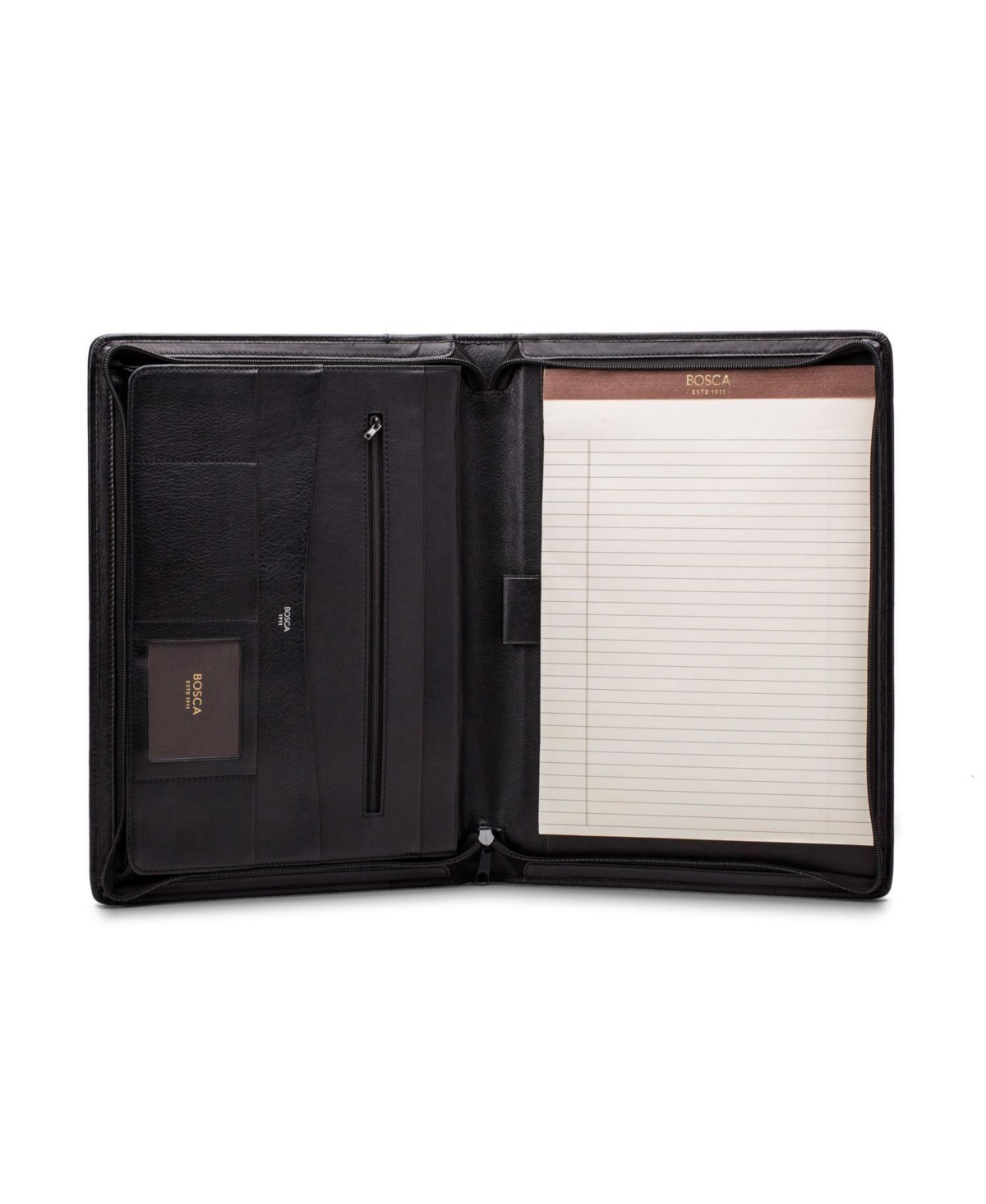 Bosca Men's Nappa Vitello Deluxe Zip Around Portfolio Organizer