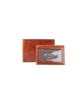 Men's Old Leather Credit Wallet with I.D. Passcase