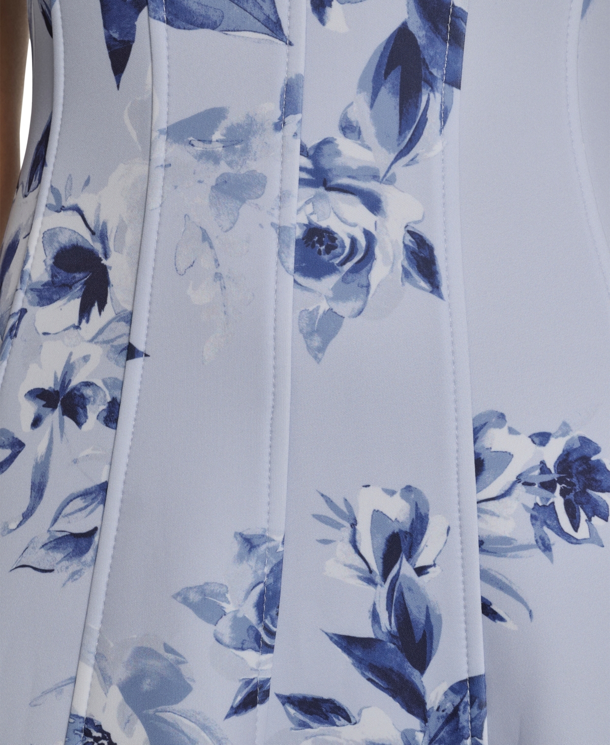 Calvin Klein Women's Printed Fit and Flare V-Neck Dress