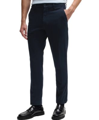 Hugo Boss - Men's Structured Cotton Blend Slim-Fit Trousers