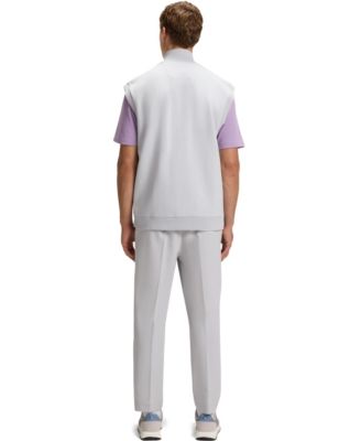 Men's Cotton Blend Sleeveless Zip-Up Sweatshirt