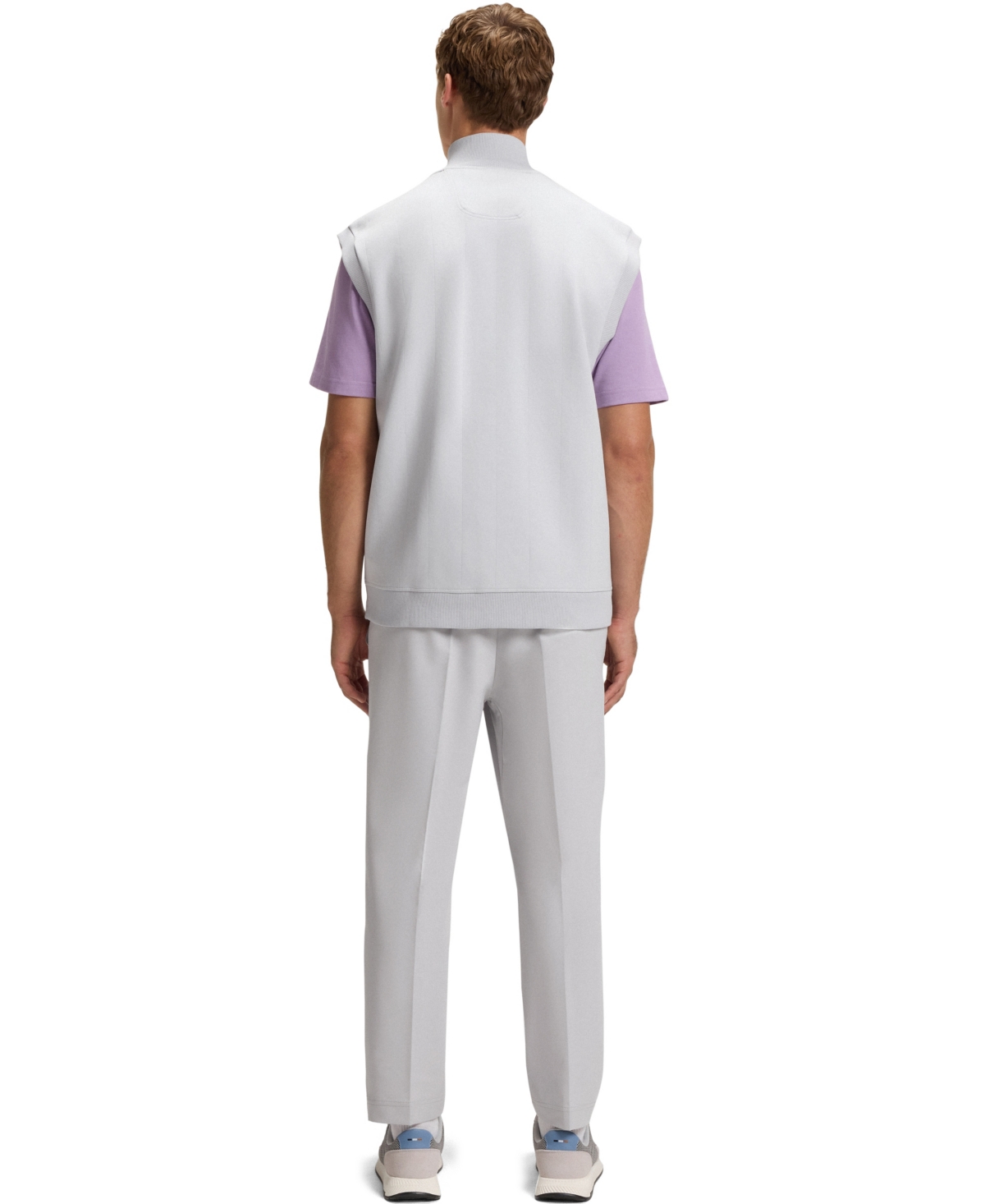 Boss by Hugo Men's Cotton Blend Sleeveless Zip-Up Sweatshirt