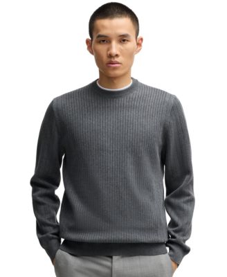 Hugo Boss - Men’s Vertical Striped Regular-Fit Sweater