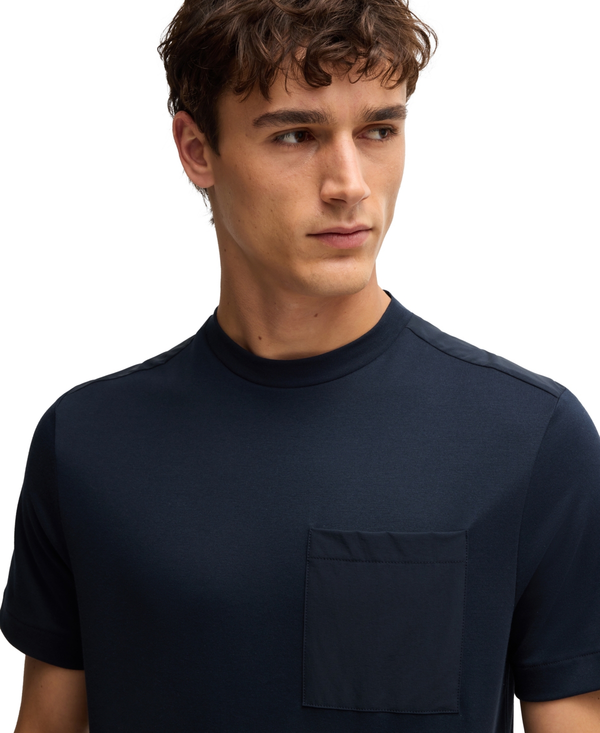 Boss by Hugo Men's Tonal Trim Cotton-Blend T-Shirt