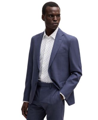 Men's Printed Performance-Stretch Slim-Fit Dress Shirt